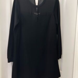 BCBGeneration Black Long Sleeve Crew Neck Dress